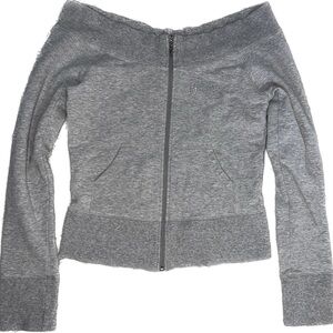 Sold Guess Off-Shoulder Zip Up Jacket